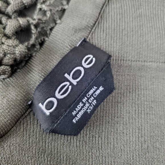 Bebe Lattice Detail Bandage Crop Top XS - Picture 10 of 11